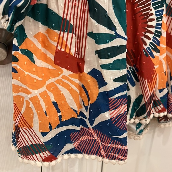 FARM RIO Off-White Macaw Mini Dress Sz Large - NWT!! SOLD OUT!!! - Picture 5 of 10